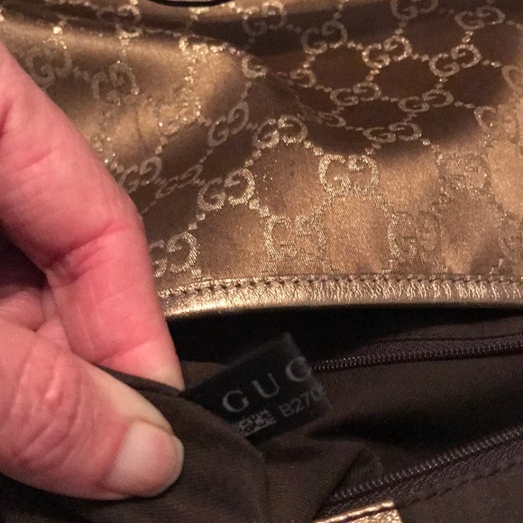 Authentic Gucci bronze satin purse - Picture 6 of 8